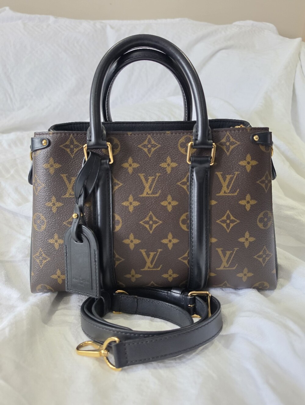 Classic Louis Vuitton Monogram Canvas Top Handle Shoulder Bag BB Size